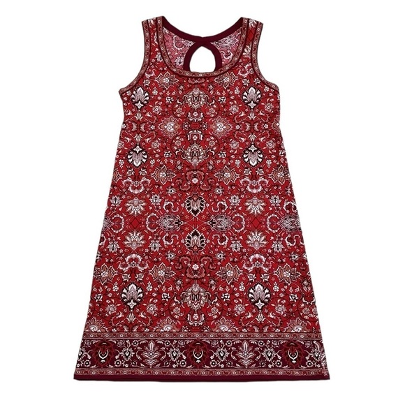 Max Studio Dress Women's XS X Small Red Paisley Sleeveless Sheath Midi NWT - Picture 4 of 16